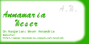 annamaria weser business card